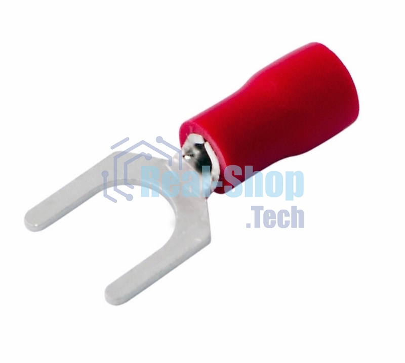 Наконечник вилочный изолированный Rexant 5.3 мм 0.5-1.5 мм² (НВи 1.5-5/НВи 1,25-5) красный