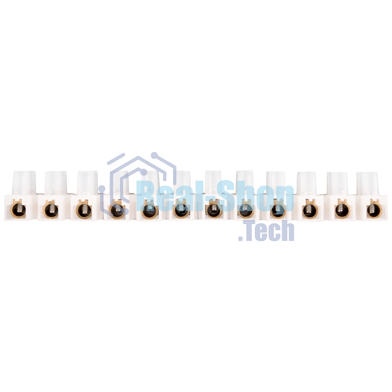 Клеммная винтовая колодка Rexant KВ-35 10-35, ток 80 A, полиэтилен белый (10 шт./уп.)