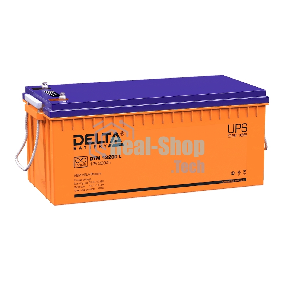 Батарея Delta DTM 12200 L (200 А\ч, 12В) свинцово- кислотный аккумулятор