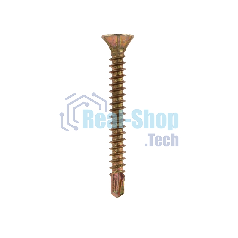 Саморез оконный Kranz сверло, 3.9х35, желтый цинк, упаковка поставщика (8 000 шт.)