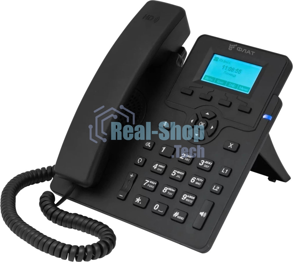 Телефон IP Флат Flat-Phone-C10/RU черный