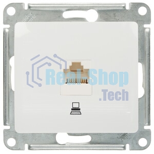 Механизм розетки SCHNEIDER ELECTRIC GSL000181K Glossaкомп. 1-м rj45 белый