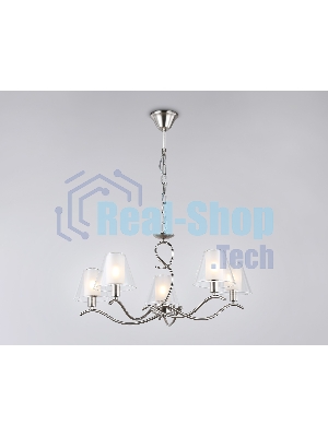 Люстра Ambrella light LH57081/5 SN/FR никель/белый матовый E14/5 max 40W D690*790