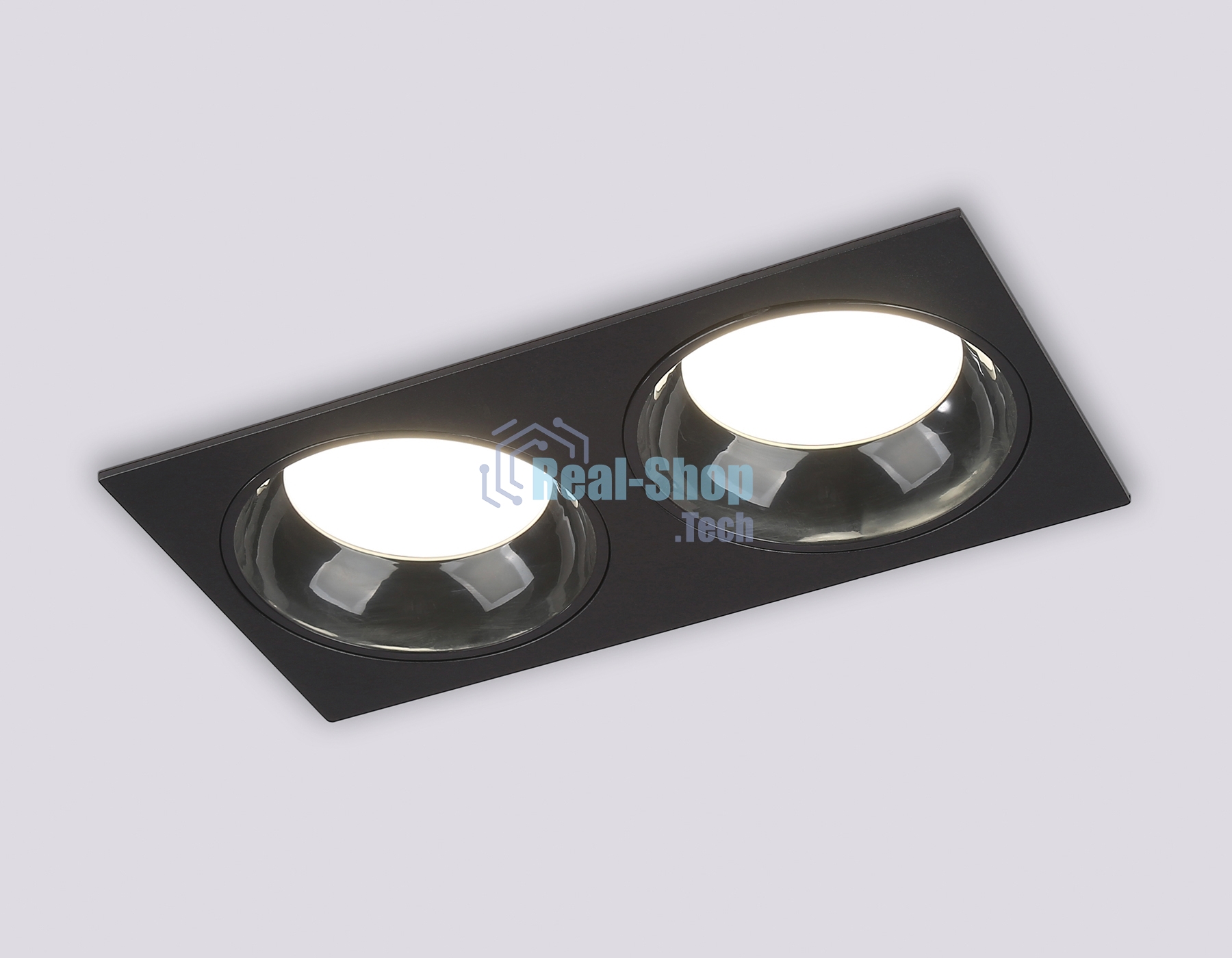 Светильник Ambrella light TN52344/2 SBK/GBK черный песок/черный глянец GX53 max 12W 220*115*25