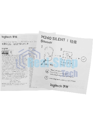 Мышь беспроводная Logitech M240 SILENT графитовый, 4000 dpi, Bluetooth, кнопки - 3