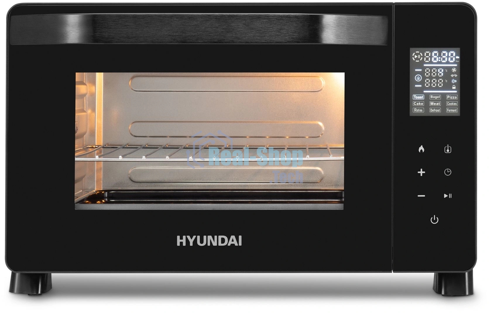 Мини-печь Hyundai MIO-HY088 23 л, 1500 Вт, черный