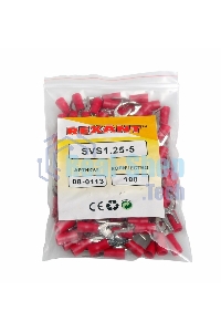 Наконечник вилочный изолированный Rexant 5.3 мм 0.5-1.5 мм² (НВи 1.5-5/НВи 1,25-5) красный