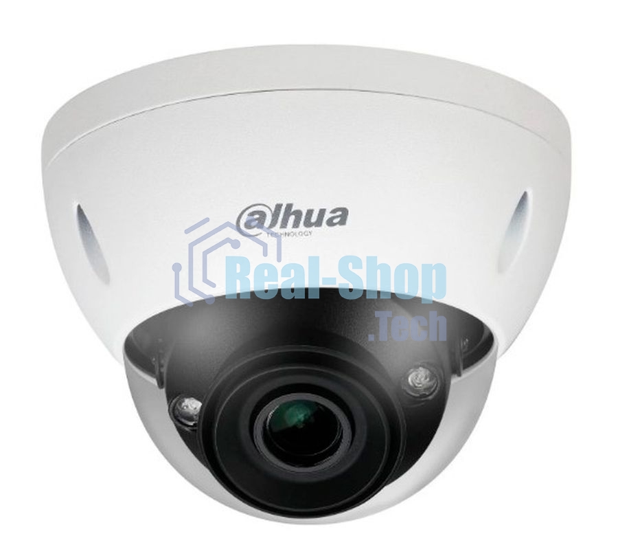 Уличная купольная IP-видеокамера Dahua с ИИ4Мп; 1/1.8” CMOS; моторизованный объектив 2.7~12мм; механический ИК-фильтр; WDR(140дБ); чувствительность 0.0007лк@F1.8; сжатие: H.265+, H.265, H.264+, H.264