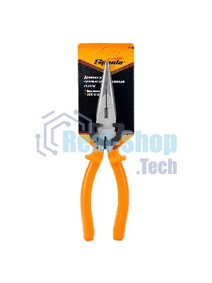 Длинногубцы Sparta Classic, 200 мм, прямые шлифованные, пластмассовые рукоятки