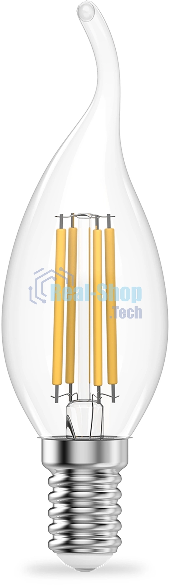 Лампа филам. Gauss Filament 12Вт цок.:E14 свеча св.свеч.бел.нейт. (упак.:10шт) (42122)