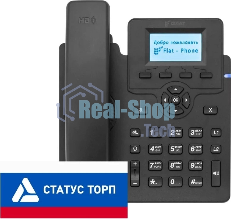 Телефон IP Флат Flat-Phone-C10/RU черный