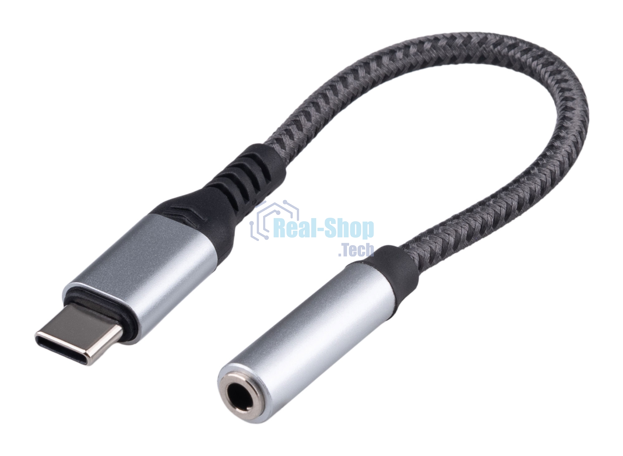 Кабель-переходник AUX Cablexpert CCA-UC3.5F-AL Type-C(M)/Jack3.5(F), алюминий+нейлон.оплётка, 0.15м, пакет