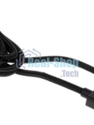 Кабель Qumo Type-С кабель, 1м, USB 2.0, 5В, 5А, 25Вт, тканевая оплетка, стальной коннектор, черный