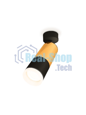 Комплект поворотного светильника Ambrella light XM6302012 SBK/PYG/FR черный песок/золото желтое полированное/белый матовый MR16 GU5.3