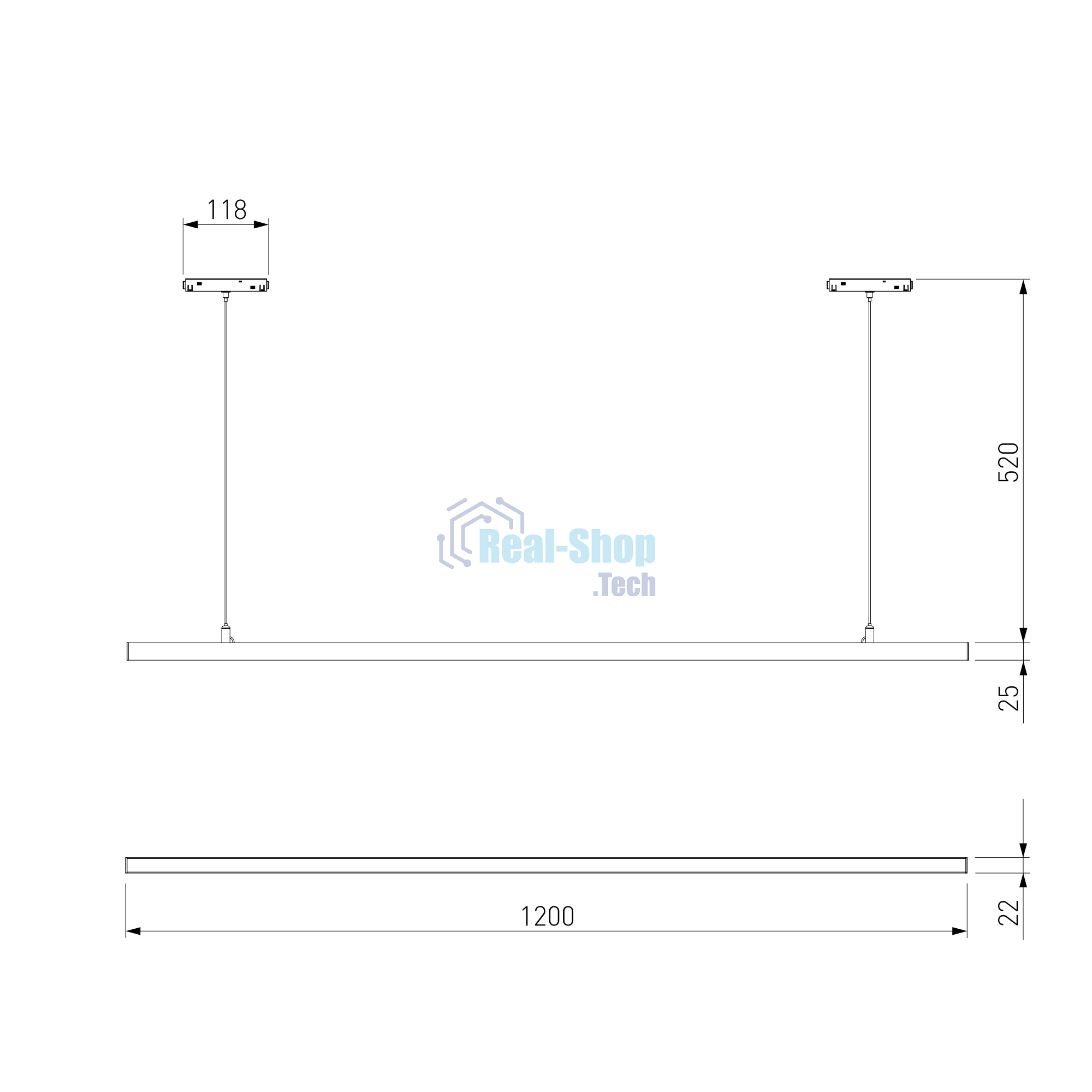 Трековый светильник Slim Magnetic 40W 4000K Milo (чёрный) 85106/01