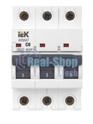 Выключатель автоматический 3п C 6А M06N ARMAT IEK AR-M06N-3-C006