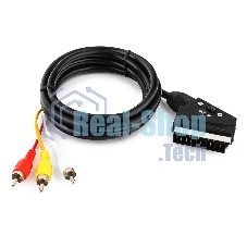 Кабель аудио/видео Gembird 1 x RCA x 3 (male)/1 x SCART (male), 1.8 м