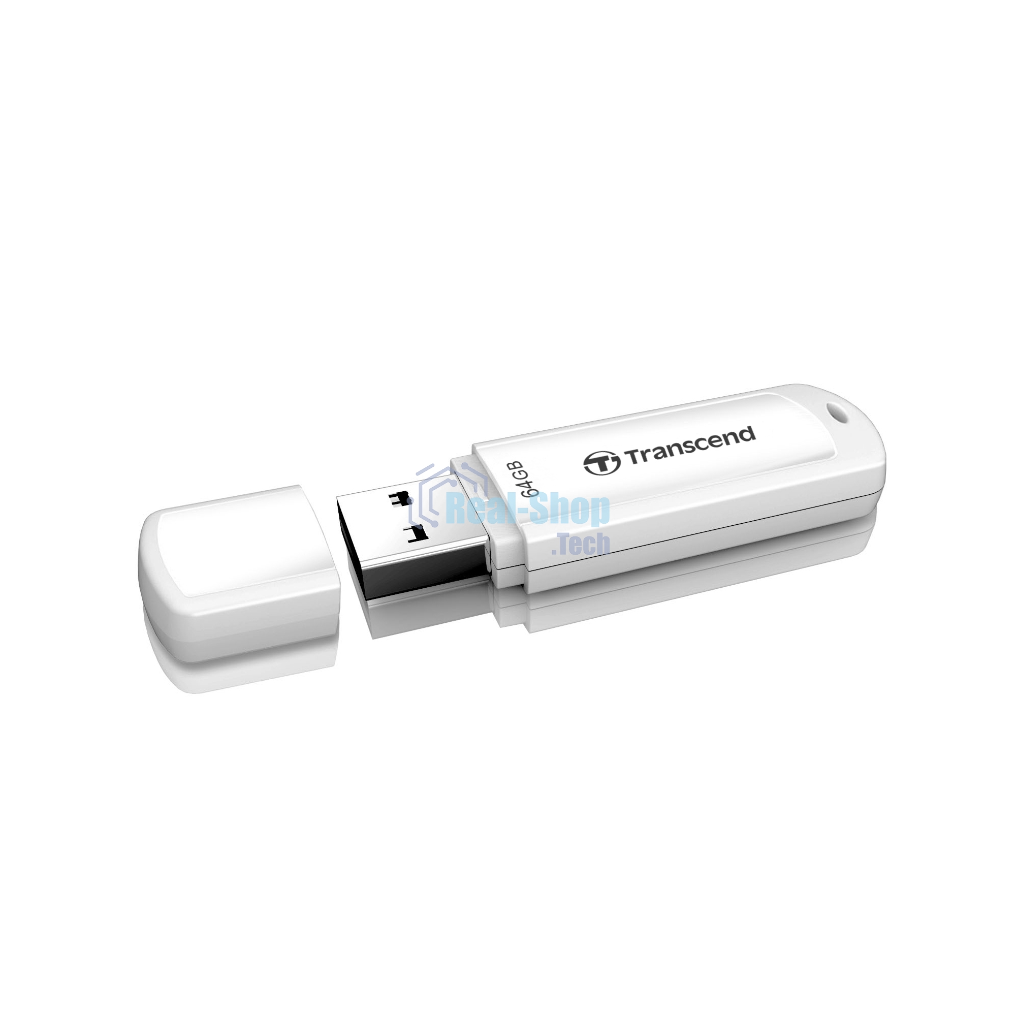 Флешка USB Transcend JetFlash 730 (TS64GJF730), 64Gb, USB 3.0, R/W 80/25, белый