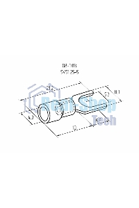 Наконечник вилочный изолированный Rexant 5.3 мм 0.5-1.5 мм² (НВи 1.5-5/НВи 1,25-5) красный