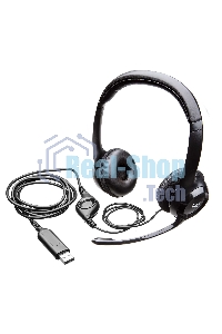 Гарнитура проводная Logitech Headset Logitech H390 USB черный