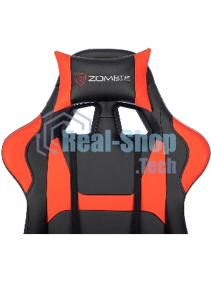 Кресло Zombie Game Penta черный/красный, экокожа, 120 кг, механизм качания