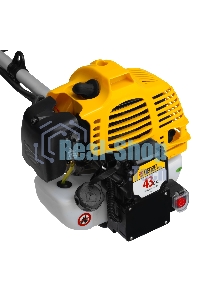 Триммер бензиновый Denzel DT-43E, 43 см3, неразъемная штанга, электростартер, состоит из 2 частей