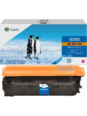Картридж лазерный G&G GG-W2123X (212X) пурпурный (10000 стр.) для HP Color LJ M554/M555/578 Enterprise
