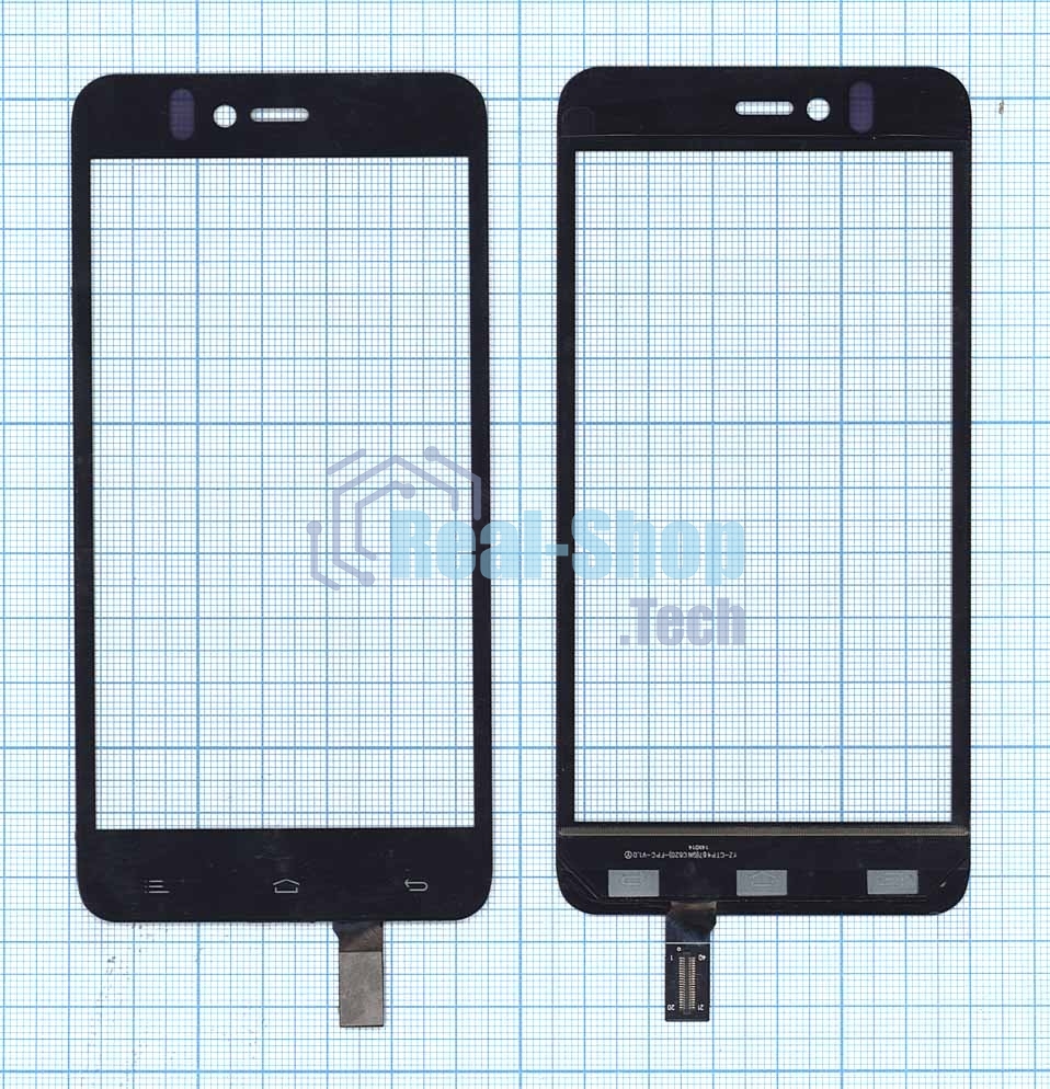 Сенсорное стекло (тачскрин) для Fly IQ YZ-CTP467(GN C620)-FPC, черное