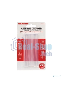 Клеевые стержни Rexant, Ø7 мм, 100 мм, прозрачные, 6 шт., блистер