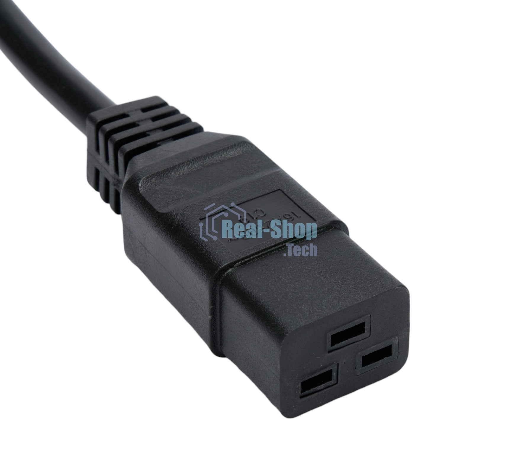 Кабель питания Cablexpert PC-S22-C19-2.5-1.5M, Schuko-C19, 3x2.5мм2, 16A, с заземлением, медь, 1.5м, черный, пакет