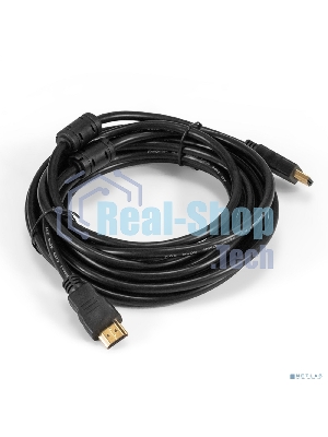 Кабель HDMI ExeGate EX-CC-HDMI-5.0F (19M/19M, 5м, v1.4b, ферритовые кольца, позолоченные контакты)