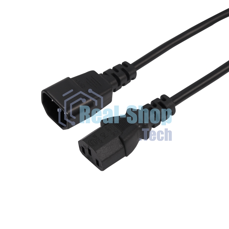 Шнур сетевой Rexant IEC 320 C13 – IEC 320 C14 3x1,0мм², длина 1,2м