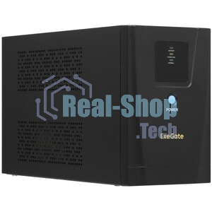 Источник бесперебойного питания ExeGate Power NB-2000.LED.AVR.8C13 (2000VA/1200W, LED, AVR, 8*C13, батарея 12V 9Ah - 2 шт., металлический корпус, Black)