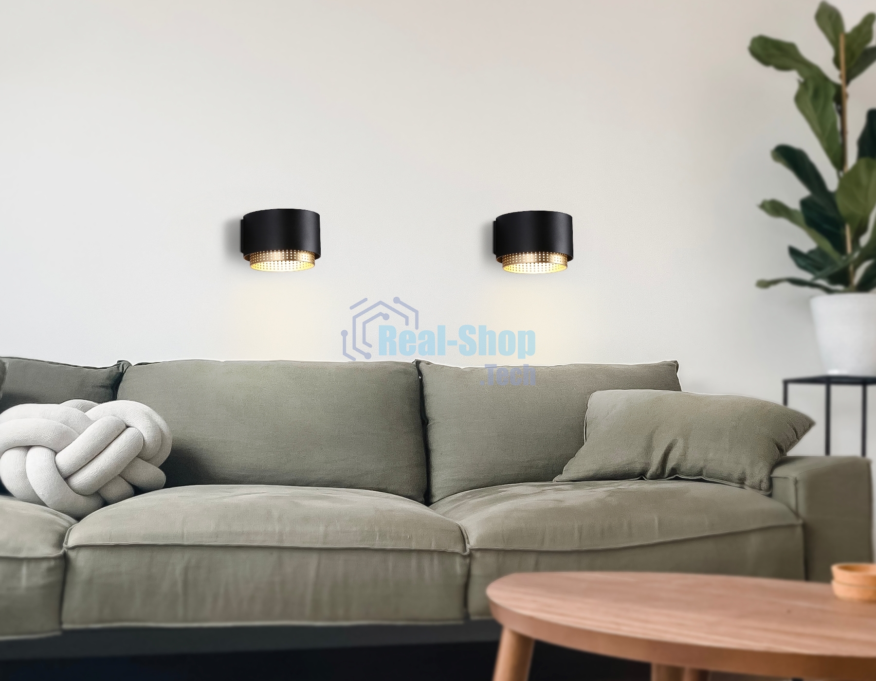 Светильник Ambrella light TN71299 BK/GD черный/золото GX53 max 12W 95*62*120