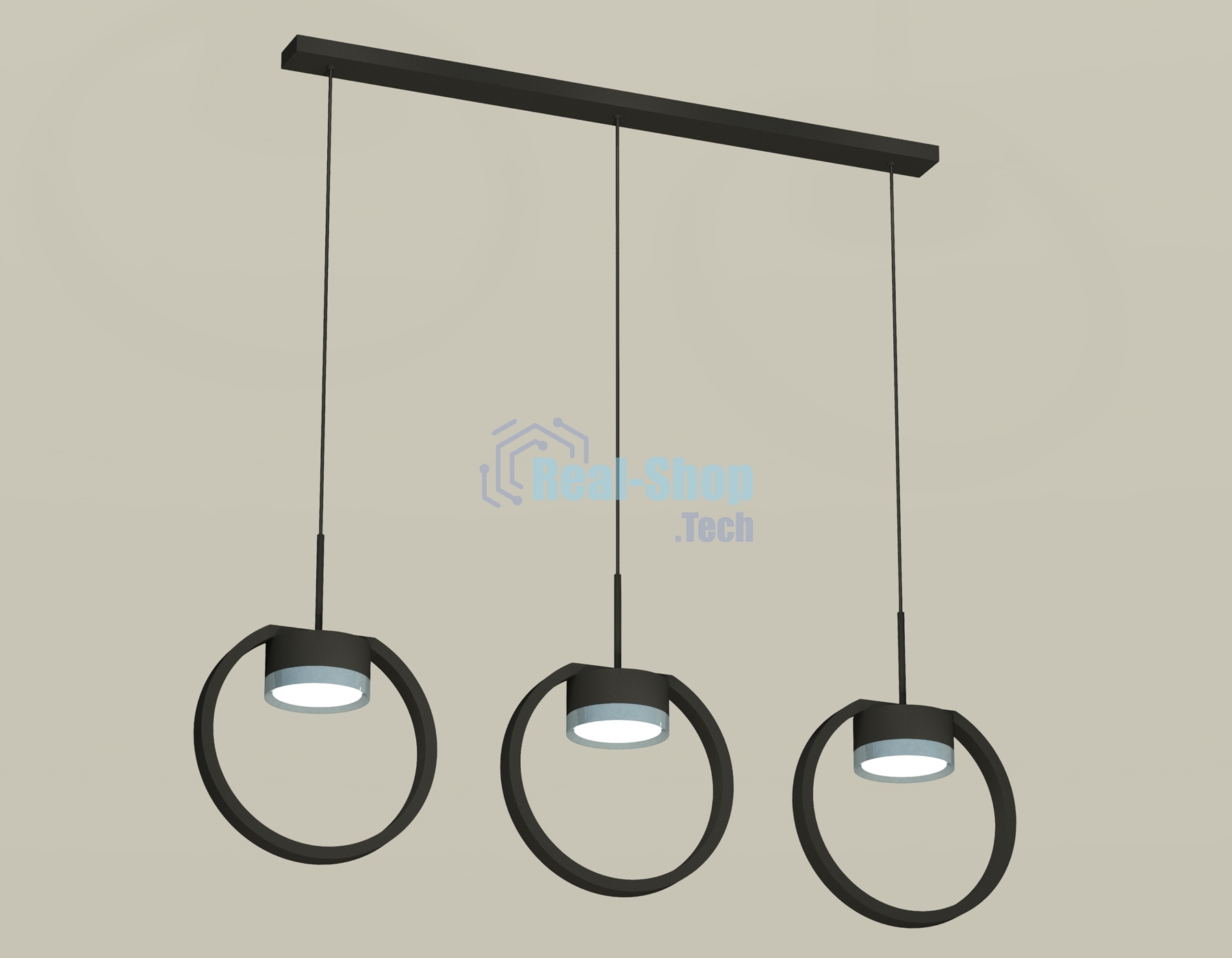 Светильник Ambrella light XB9107102/3 SBK/PPH черный песок/графит полированный GX53 (C9107, N8133)