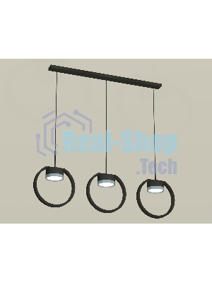 Светильник Ambrella light XB9107102/3 SBK/PPH черный песок/графит полированный GX53 (C9107, N8133)