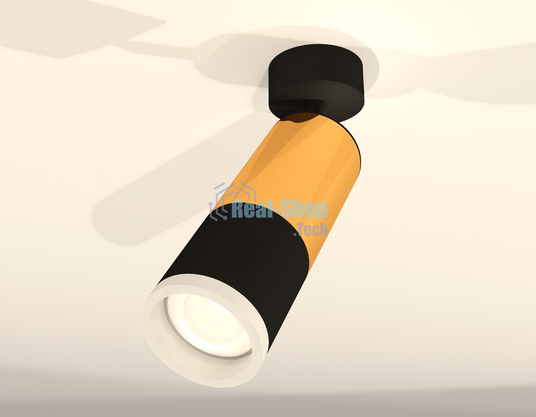 Комплект поворотного светильника Ambrella light XM6302012 SBK/PYG/FR черный песок/золото желтое полированное/белый матовый MR16 GU5.3