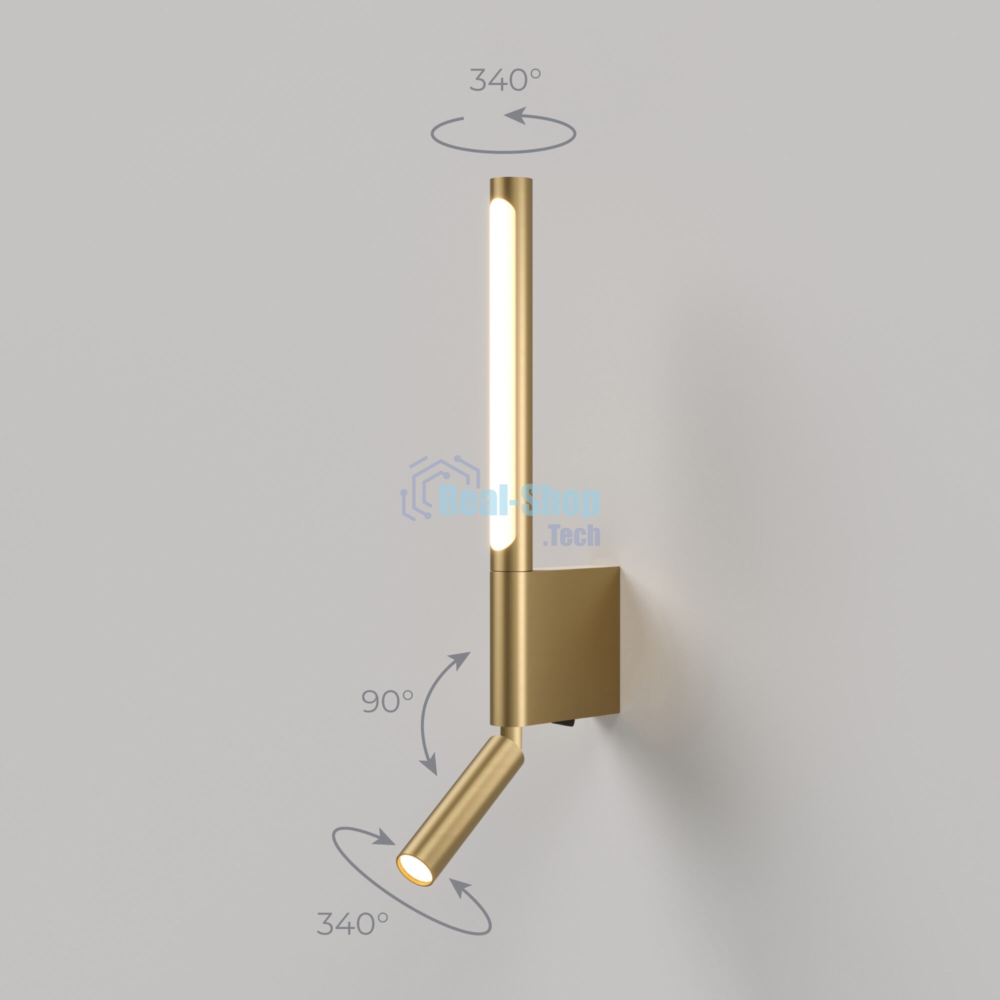 Светильник настенный светодиодный Sarca LED латунь 40111/LED