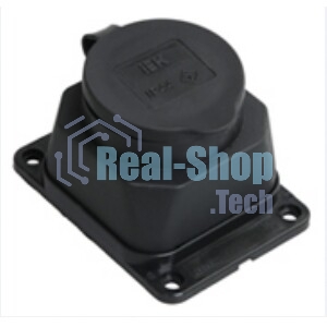 Розетка кабельная наружной установки IР44 16А 2Р+E каучук ОМЕГА IEK PKR11-016-2-K02