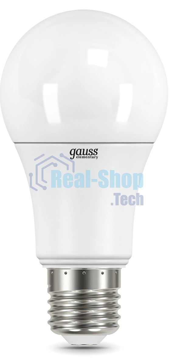 Лампа светодиодная Gauss Elementary 12Вт цок.: E27 груша 220B 4100K св. свеч. белый ней. A60 (упак.: 10 шт)