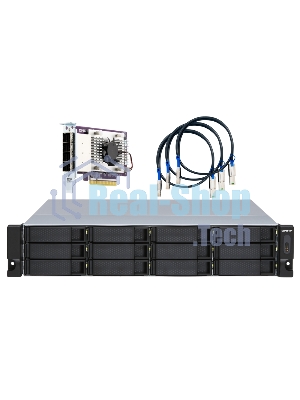 Полка расширения сетевого хранилища без дисков SMB QNAP TL-R1200S-RP SATA 6GB/s JBOD storage enclosure, 12-tray 3,5
