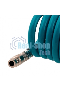 Полиуретановый спиральный шланг профессиональный BASF, 15 м, с быстросъемными соединением Stels