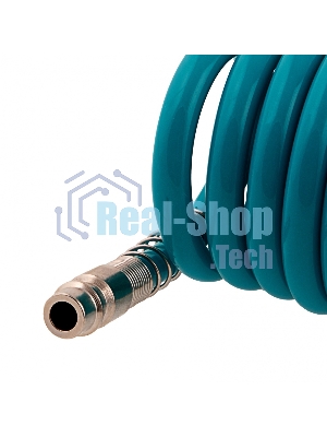 Полиуретановый спиральный шланг профессиональный Stels BASF, 15 м, с быстросъемными соединением