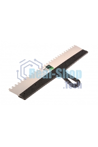 Шпатель Сибртех из нержавеющей стали,450 мм,зуб 8x8 мм,пластмассовая ручка