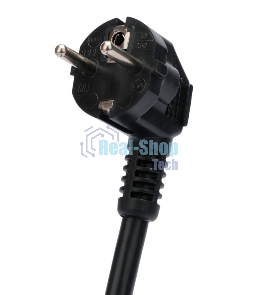 Кабель питания Cablexpert PC-S22-C19-2.5-1.5M, Schuko-C19, 3x2.5мм2, 16A, с заземлением, медь, 1.5м, черный, пакет