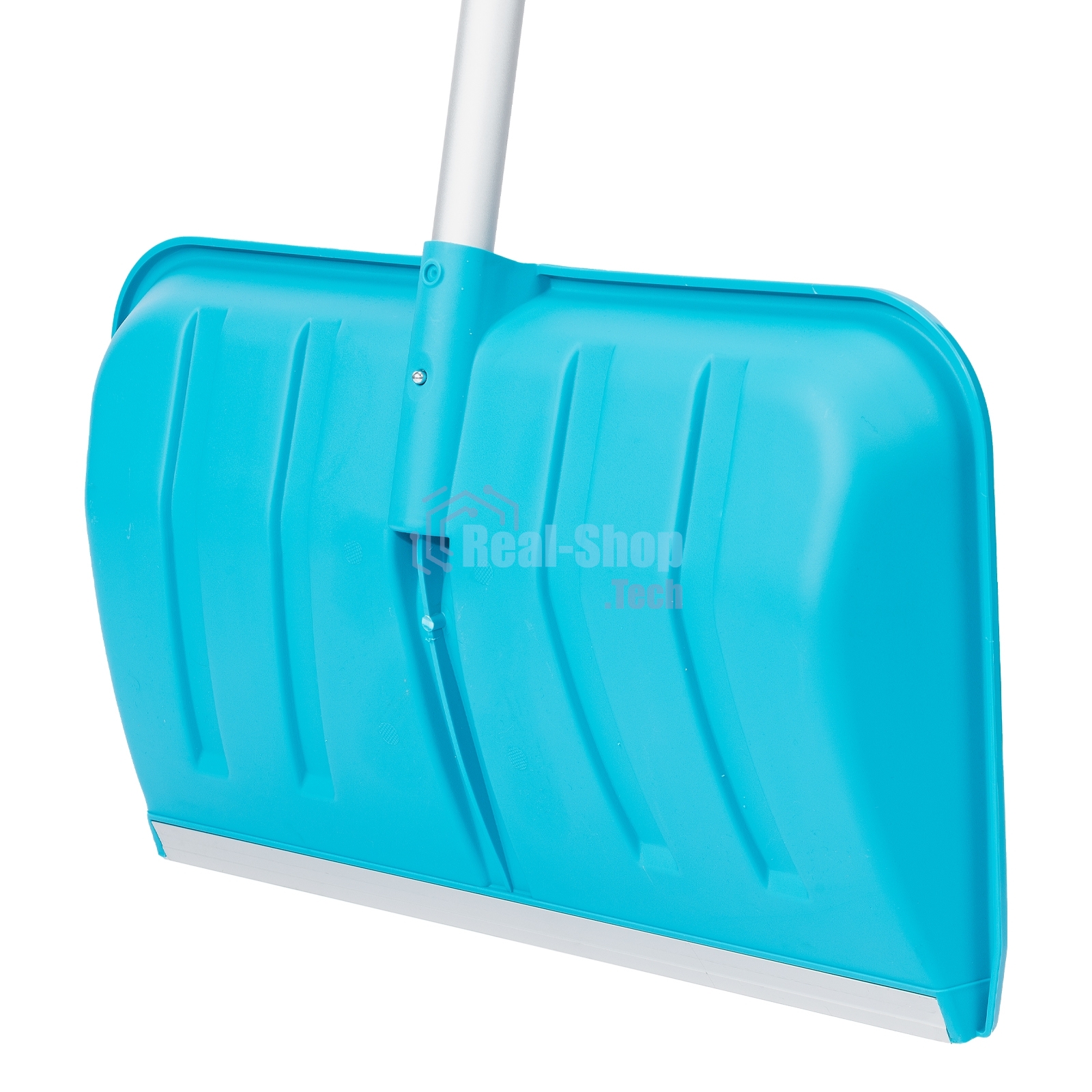 Лопата-скрепер для уборки снега,полипропилен,550х340х1450 мм,алюминиевый черенок,ПВХ, LUXE Palisad