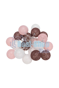 Тайские фонарики Neon-night Вельвет 3,5 м, 20 LED, прозрачный ПВХ, теплый белый, питание USB