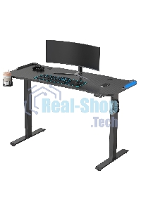 Стол игровой Cactus CS-EDL-GbK столешница МДФ черный, каркас черный