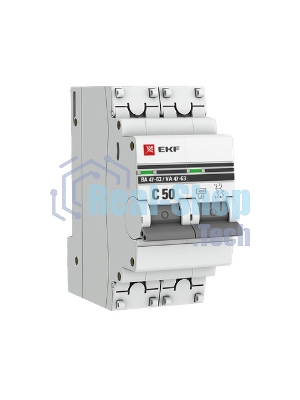 Выключатель автоматический EKF mcb4763-2-50C-pro 2P 50А (C) 4,5kA ВА 47-63 EKF PROxima