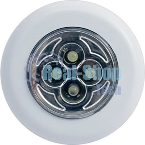 Светильник нажимной СТАРТ PL-1LED-COB белый 24/288, 3xAAA